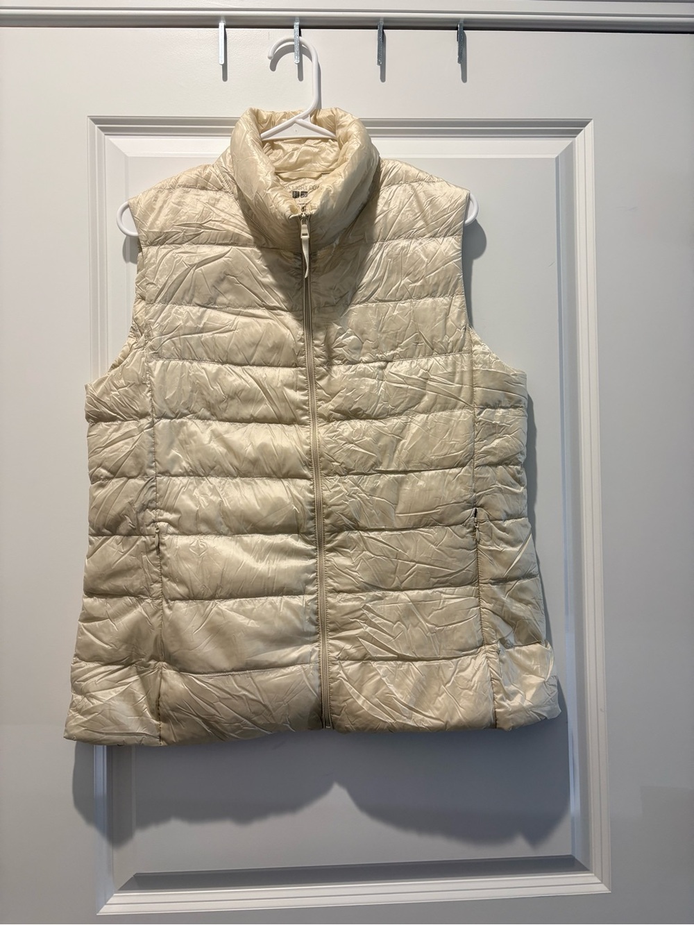 Uniqlo Ultra Light Down Vest in Cream